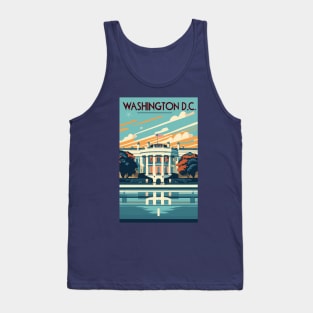 A Vintage Travel Art of Washington DC - US Tank Top